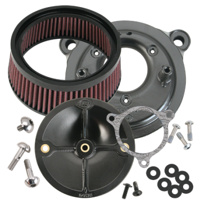 S&S Cycle - S&S Cycle Stealth Air Cleaner Kit - With Adaptor for Stock Cover 14-16 Touring Models