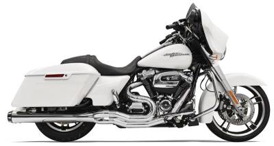 Bassani Xhaust - Bassani Xhaust 4 Inch Road Rage B4 2 Into 1 Megaphone Exhaust - Chrome - M8 Touring