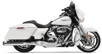 Bassani Xhaust - Bassani Xhaust Road Rage B4 2 Into 1 Straight Can Exhaust - Chrome - M8 Touring