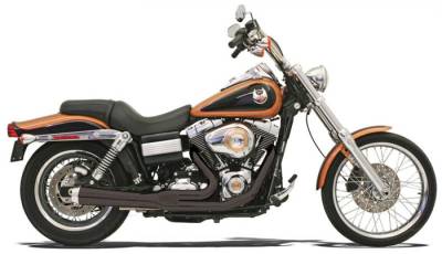 Bassani Xhaust - Bassani Xhaust Road Rage 2 Into 1 Short Exhaust - Black - 2006-2017 Dyna