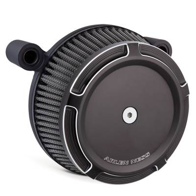 Arlen Ness - Arlen Ness Big Sucker Stage 1 Air Cleaner - Beveled - Gloss Black - Twin Cam (Exc. FBW)