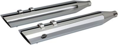 S&S Cycle - S&S Cycle 4" Slash Cut M8 Chrome Slip On Mufflers