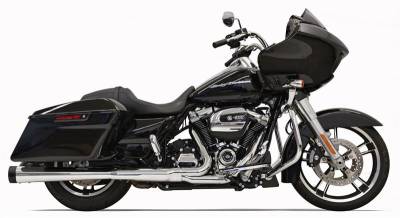 Bassani Xhaust - Bassani Xhaust 4 Inch DNT Slip-On Megaphone Muffler - Chrome/Black - M8 Touring