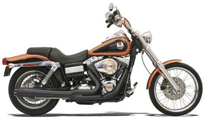 Bassani Xhaust - Bassani Xhaust Road Rage 2 Into 1 Long Megaphone Exhaust - Black - 1991-2005 Dyna