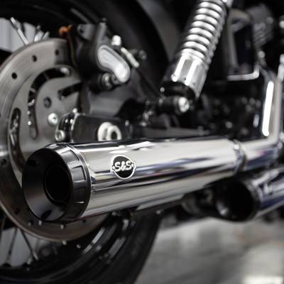 S&S Cycle - S&S Cycle 4" Grand National Chrome Slip On Mufflers