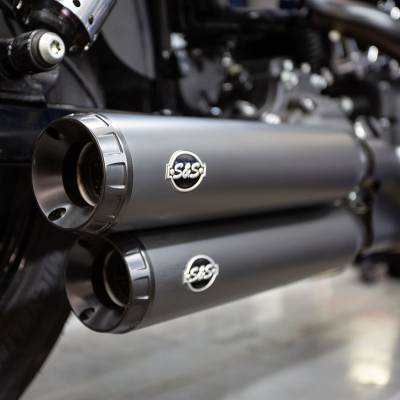 S&S Cycle - S&S Cycle 4" Grand National Black Slip On Mufflers