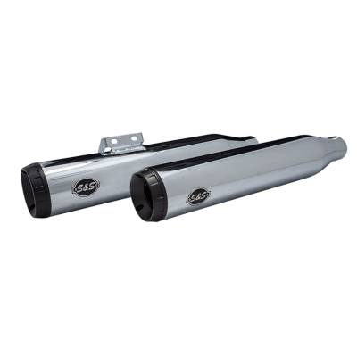 S&S Cycle - S&S Cycle 4" Grand National Chrome Slip On Mufflers