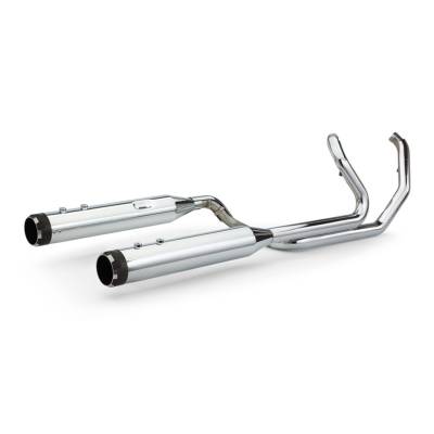 S&S Cycle - S&S Cycle Chrome El Dorado 50 State Exhaust System with Black Thruster End Caps