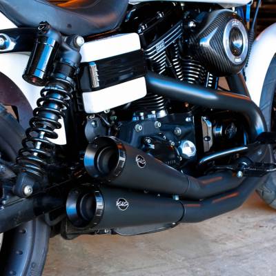 S&S Cycle - S&S Cycle Grand National 2-2 Black Exhaust System
