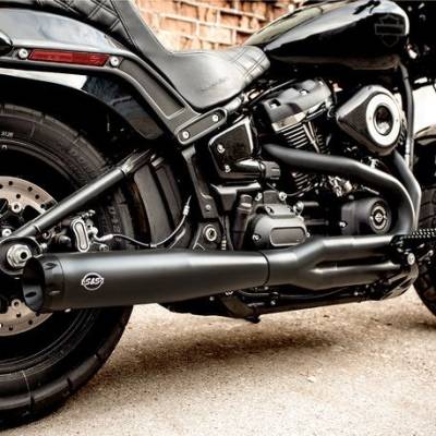 S&S Cycle - S&S Cycle Superstreet 2-1 Black Exhaust System
