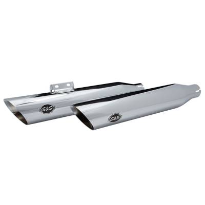 S&S Cycle - S&S Cycle 4" Slash Cut Chrome Slip On Mufflers