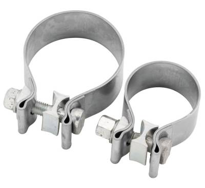 Fuel Moto - M8 Stainless Steel Replacement Muffler Clamps - Pair