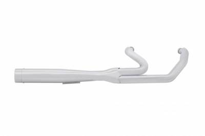Rinehart - Rinehart - Twin Cam Softail 2-into-1 System Chrome with Chrome End Cap