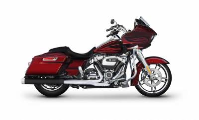 Rinehart - Rinehart - Touring 4" Slip-On Mufflers Black With Chrome End Caps