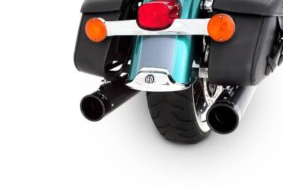 Rinehart - Rinehart - Touring True Duals Black with Black End Caps (3.5" Mufflers)