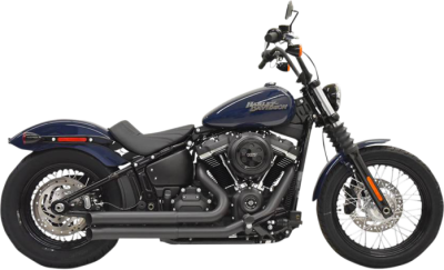 Bassani Xhaust - Bassani Xhaust Pro Street Turn Out Exhaust - Black - M8 Softail