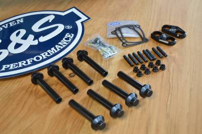S&S Cycle - M8 Combo Pack - S&S Cycle Head Bolts - Rocker Studs - Billet Tappet Cuffs