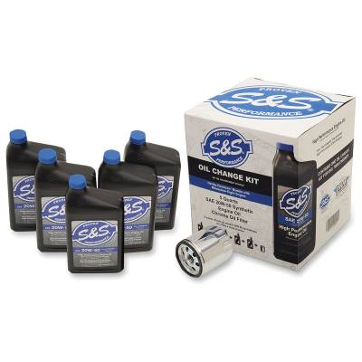 S&S Cycle - S&S Oil Change kit Milwaukee-8 engines 20W50 Synthetic