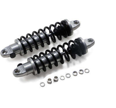 Legend Suspension - Legend REVO-A Shocks Harley Touring FL Models 13" Standard Springs - Silver