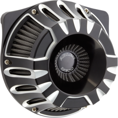 Arlen Ness - Arlen Ness Inverted Air Cleaner Deep Cut Black Milwaukee-8