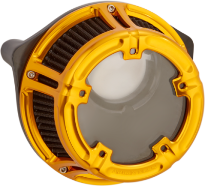Arlen Ness - Arlen Ness Method Clear Air Cleaner  - Gold - Twin Cam FBW