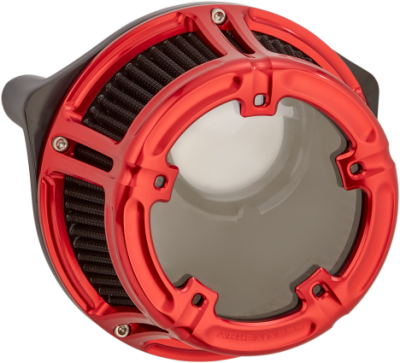 Arlen Ness - Arlen Ness Method Clear Air Cleaner - Red - Twin Cam