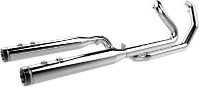 Khrome Werks - Khrome Werks 2 Into 2 Stepped Duals - Chrome with Tracer Tips - M8 Touring
