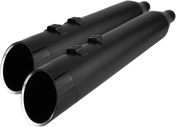 Khrome Werks 4.5 Inch HP-Plus Slip-On Mufflers Black with Edge Tip