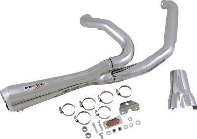 Bassani Xhaust - Bassani Ripper 2-into-1 Short Megaphone System Twin Cam FLH Chrome