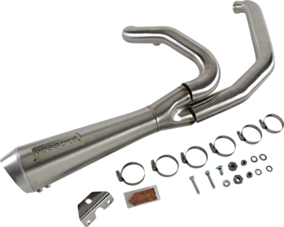 Bassani Xhaust - Bassani Ripper 2-into-1 Short Megaphone System Twin Cam FLH Stainless