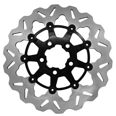 Galfer - Galfer Brake Rotor - Rear 11.8" Standard Floating Wave - Black Carrier