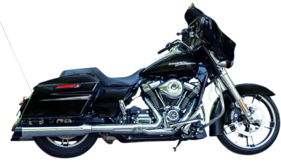 S&S Cycle - S&S Cycle - Mk45 Mufflers Chrome with Black Cutlass End Cap M8