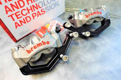 Fuel Moto - Brembo GP4-RS Monobloc Radial Caliper conversion kit Harley Touring & M8 Softail