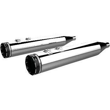 Khrome Werks - Khrome Werks 4.50 HP-Plus Mufflers Twin Cam FLH Chrome w/ Tracer tip