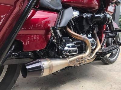 Sawicki Speed Shop - SPECIAL PURCHASE Sawicki Shorty 2-into-1 Exhaust M8 Touring FLH