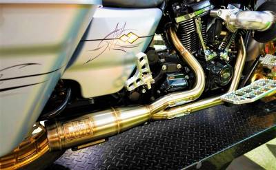 Fuel Moto - Fuel Moto Contender 2-into-1 Exhaust Stainless Milwaukee Eight Touring FLH M8