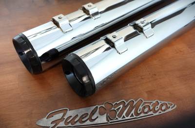 Jackpot - *Special Purchase* Jackpot Hi Roller Mufflers - Chrome with Black End Caps Milwaukee-8