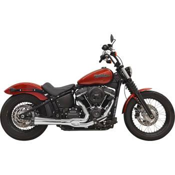 Bassani Xhaust - Bassani Xhaust Road Rage III 2 Into 1 Exhaust - Chrome - Low Rider S Fat Bob Street Bob Slim