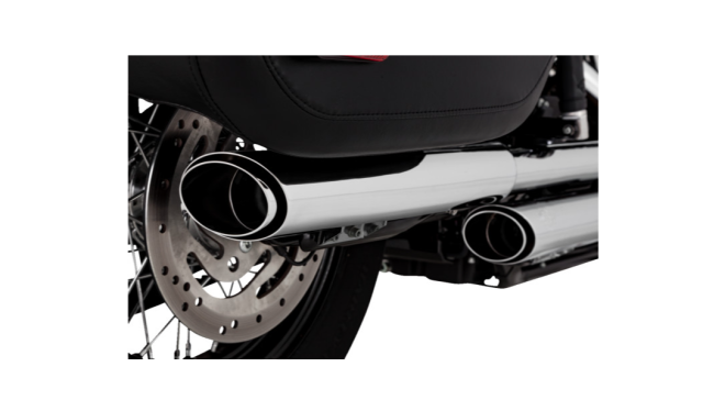 Vance & Hines 3 Inch Round Twin Slash PCX Slip-On Muffler - Chrome
