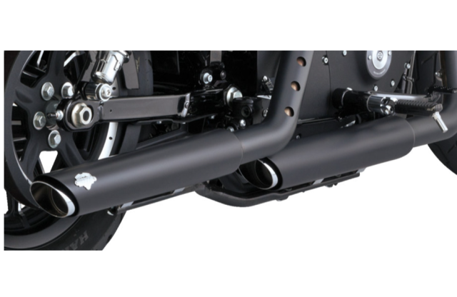 Vance & Hines 3 Inch Round Twin Slash Slip-On Muffler - Black
