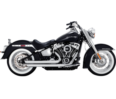 Vance & Hines - Vance & Hines Big Shots Staggered 2 Into 2 Exhaust - Chrome - M8 Softail