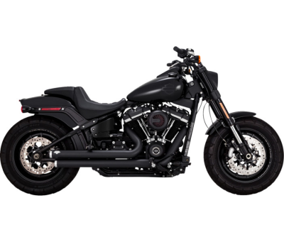 Vance & Hines - Vance & Hines Big Shots Staggered 2 Into 2 Exhaust - Black - M8 Softail