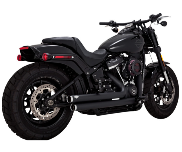 Vance & Hines Big Shots Staggered 2 Into 2 Exhaust - Black - M8