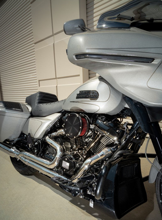 Feuling BA Air Cleaner - Black Finish - Red Filter - Solid Cover