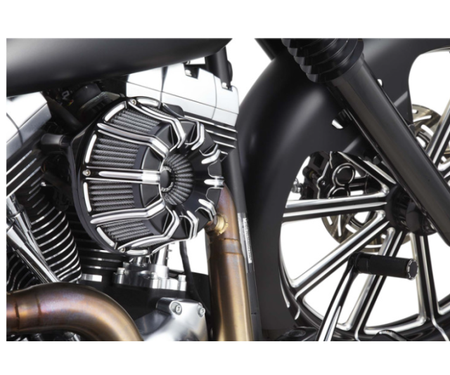 Arlen Ness Inverted Air Cleaner 10-Gauge Black with Machined