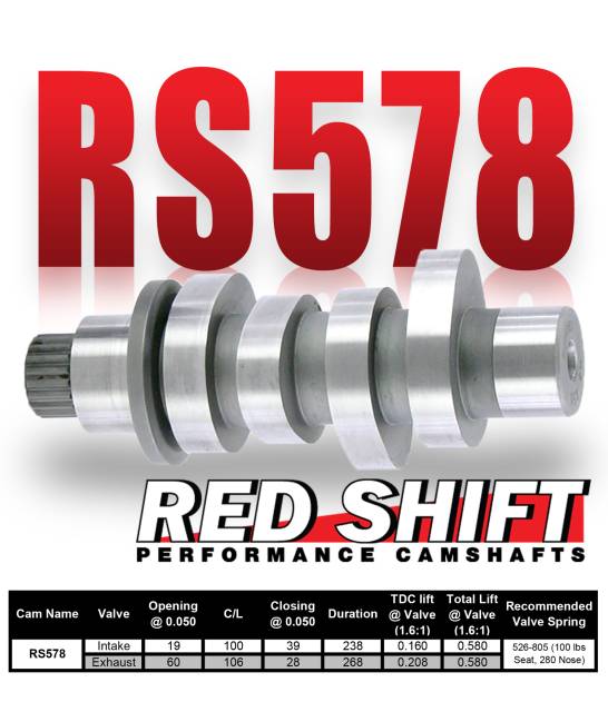 Zipper's Red Shift 578 M8 Camshaft