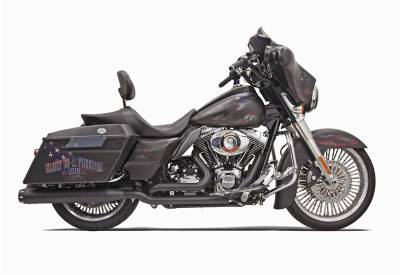 Bassani Xhaust - Bassani Xhaust 4 Inch Quick Change Slip-On Mufflers - Black - Twin Cam Touring