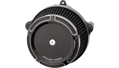 Arlen Ness - Arlen Ness Big Sucker Stage 1 Air Cleaner Kit with Cover - Beveled Black - M8 Gen2 Touring & Softail