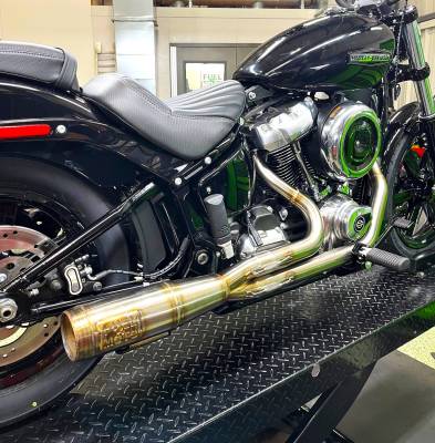 Fuel Moto - Fuel Moto Contender 2 Into 1 Exhaust Stainless Milwaukee-8 Softail