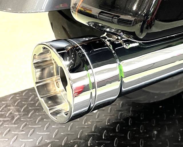 Fuel Moto - Chrome Hi Roller End Cap for Jackpot Ripsaw Exhaust